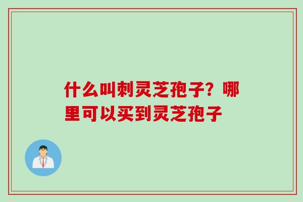 什么叫刺灵芝孢子？哪里可以买到灵芝孢子
