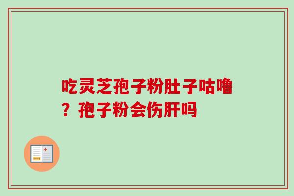 吃灵芝孢子粉肚子咕噜？孢子粉会伤肝吗