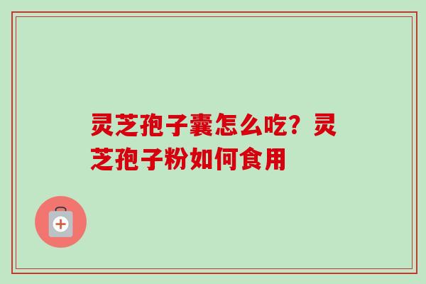 灵芝孢子囊怎么吃？灵芝孢子粉如何食用