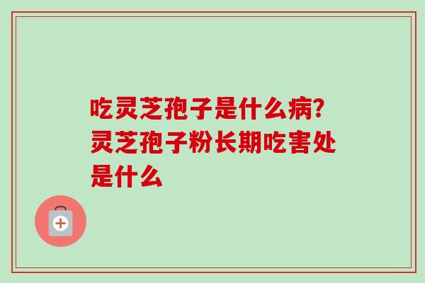 吃灵芝孢子是什么?灵芝孢子粉长期吃害处是什么 吃灵芝孢子是什么?灵芝孢子粉长期吃害处是什么