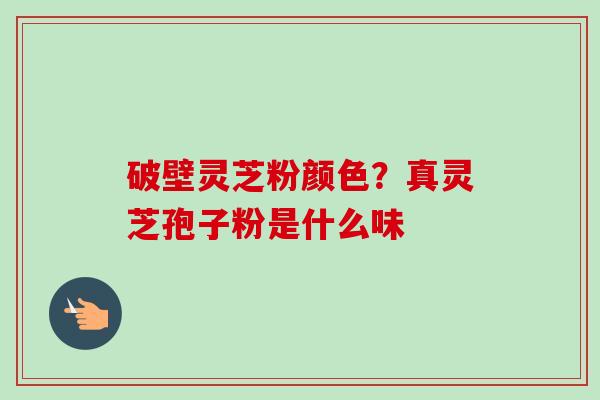 破壁灵芝粉颜色？真灵芝孢子粉是什么味