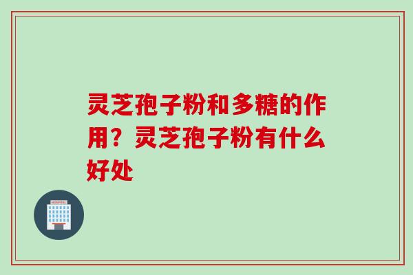 灵芝孢子粉和多糖的作用？灵芝孢子粉有什么好处