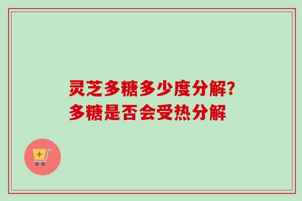 灵芝多糖多少度分解？多糖是否会受热分解