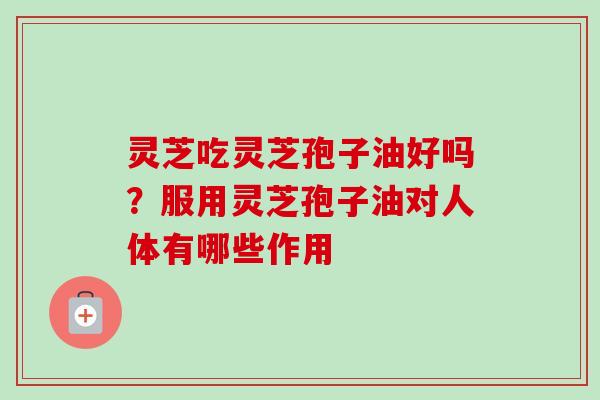 灵芝吃灵芝孢子油好吗？服用灵芝孢子油对人体有哪些作用