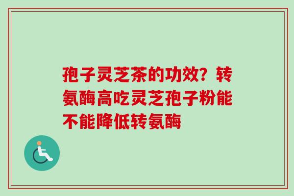 孢子灵芝茶的功效？转氨酶高吃灵芝孢子粉能不能降低转氨酶