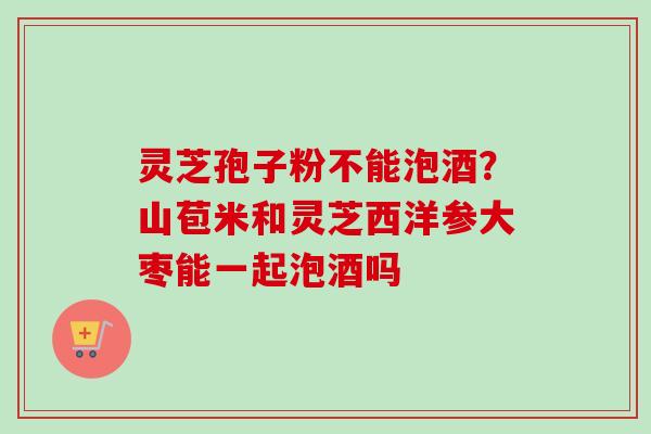 灵芝孢子粉不能泡酒?山苞米和灵芝西洋参大枣能一起泡酒吗 灵芝孢子粉不能泡酒?山苞米和灵芝西洋参大枣能一起泡酒吗