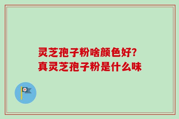 灵芝孢子粉啥颜色好？真灵芝孢子粉是什么味
