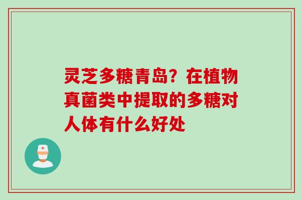 灵芝多糖青岛？在植物真菌类中提取的多糖对人体有什么好处