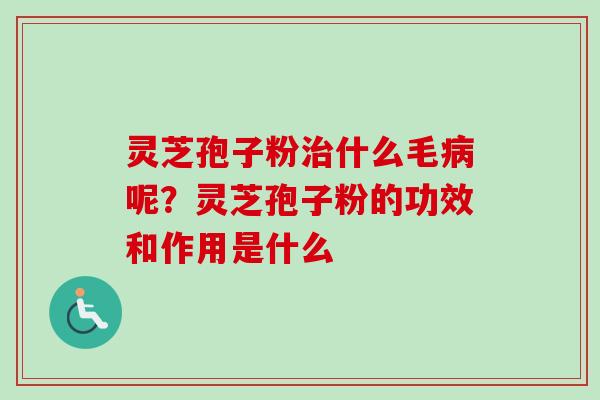 灵芝孢子粉治什么毛病呢？灵芝孢子粉的功效和作用是什么