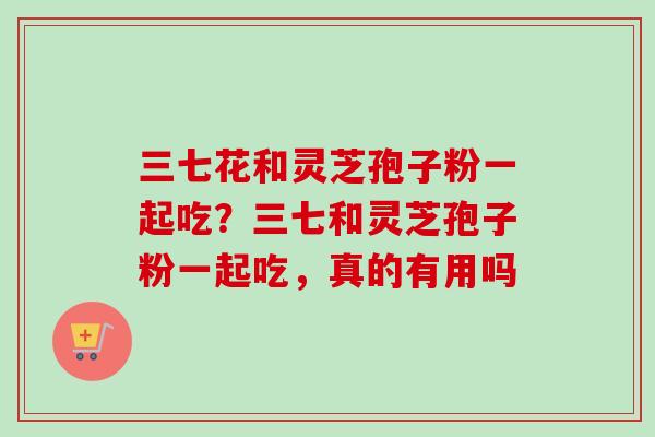 三七花和灵芝孢子粉一起吃？三七和灵芝孢子粉一起吃，真的有用吗