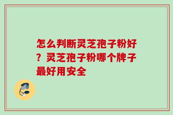 怎么判断灵芝孢子粉好？灵芝孢子粉哪个牌子最好用安全