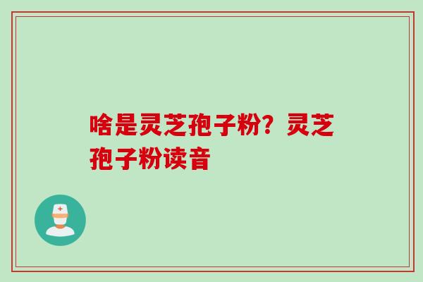 啥是灵芝孢子粉？灵芝孢子粉读音