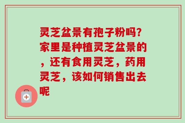 灵芝盆景有孢子粉吗？家里是种植灵芝盆景的，还有食用灵芝，药用灵芝，该如何销售出去呢