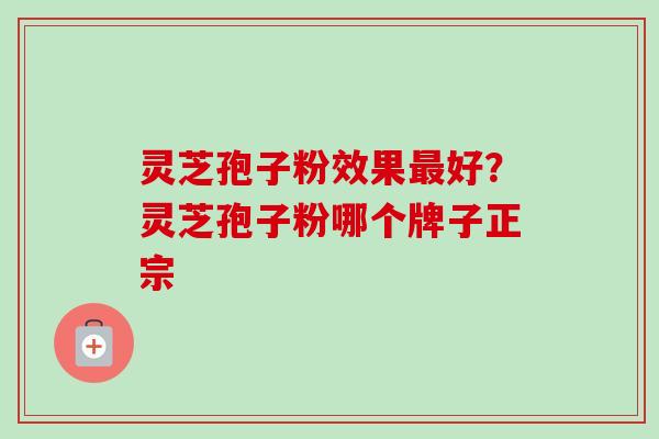 灵芝孢子粉效果最好？灵芝孢子粉哪个牌子正宗