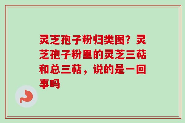 灵芝孢子粉归类图?灵芝孢子粉里的灵芝三萜和总三萜,说的是一回事吗 灵芝孢子粉归类图?灵芝孢子粉里的灵芝三萜和总三萜,说的是一回事吗
