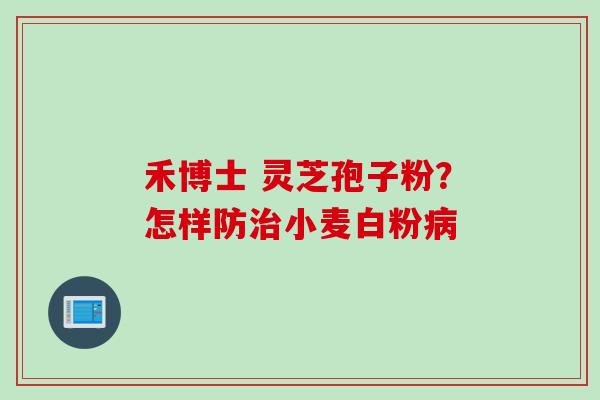 禾博士 灵芝孢子粉？怎样防治小麦白粉病