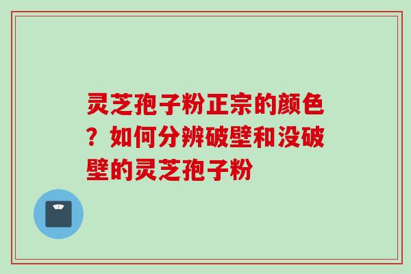 灵芝孢子粉正宗的颜色？如何分辨破壁和没破壁的灵芝孢子粉
