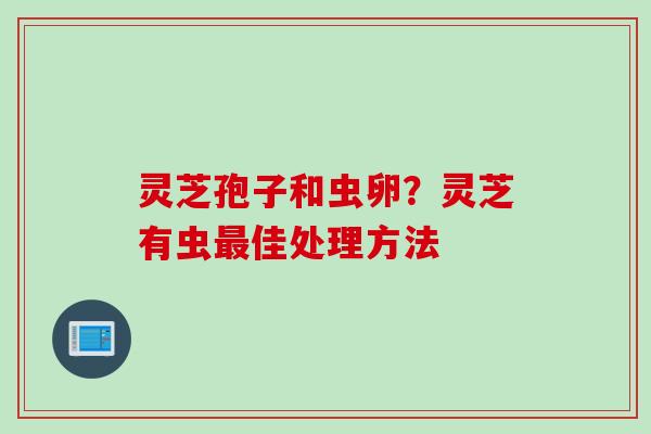 灵芝孢子和虫卵？灵芝有虫最佳处理方法