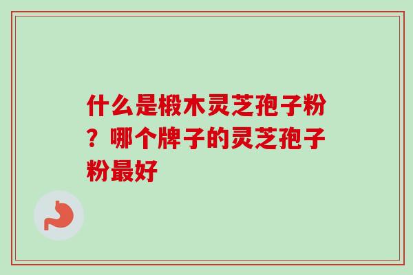 什么是椴木灵芝孢子粉？哪个牌子的灵芝孢子粉最好