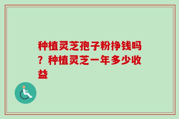 种植灵芝孢子粉挣钱吗？种植灵芝一年多少收益