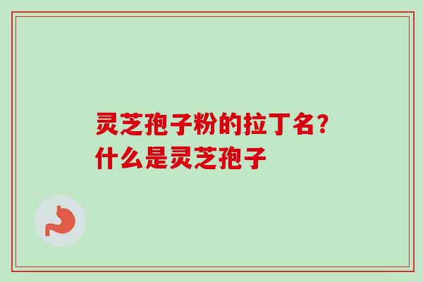 灵芝孢子粉的拉丁名？什么是灵芝孢子