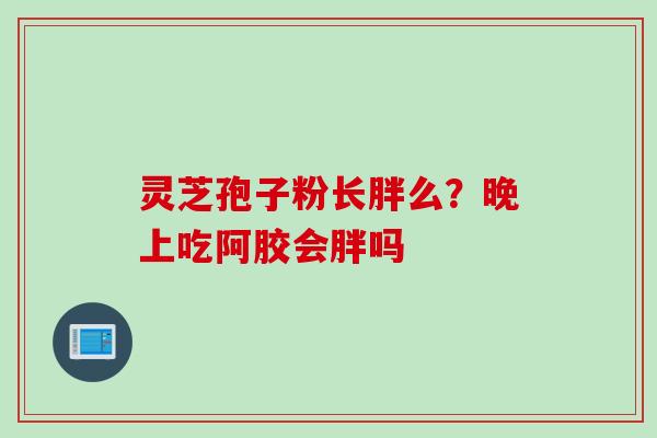 灵芝孢子粉长胖么？晚上吃阿胶会胖吗