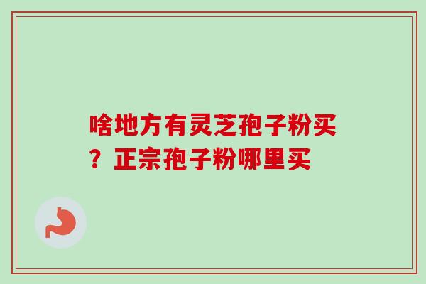啥地方有灵芝孢子粉买？正宗孢子粉哪里买