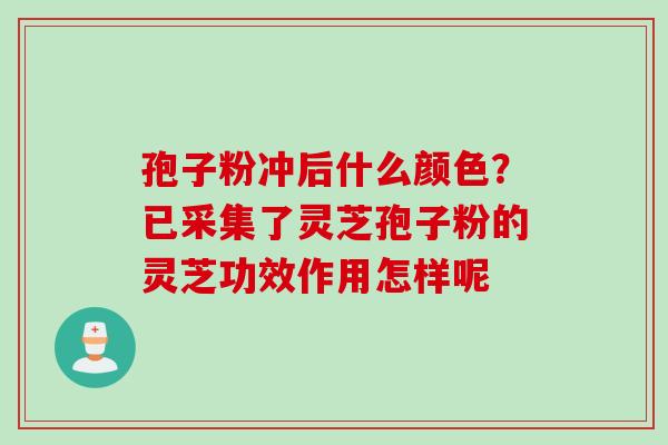 孢子粉冲后什么颜色？已采集了灵芝孢子粉的灵芝功效作用怎样呢
