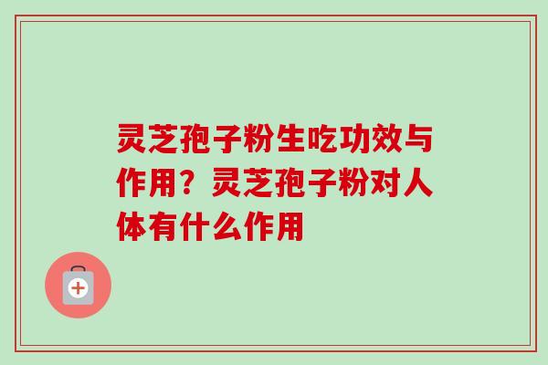 灵芝孢子粉生吃功效与作用？灵芝孢子粉对人体有什么作用