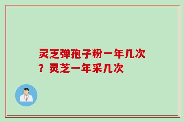 灵芝弹孢子粉一年几次？灵芝一年采几次