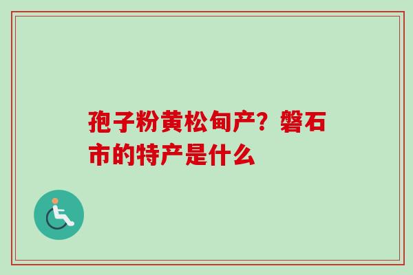 孢子粉黄松甸产？磐石市的特产是什么