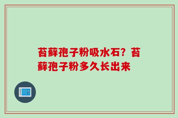 苔藓孢子粉吸水石?苔藓孢子粉多久长出来 苔藓孢子粉吸水石?苔藓孢子粉多久长出来