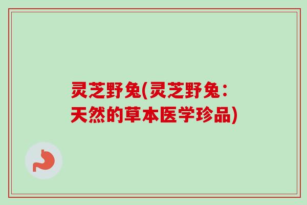 灵芝野兔(灵芝野兔：天然的草本医学珍品)