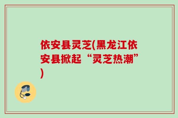 依安县灵芝(黑龙江依安县掀起“灵芝热潮”)