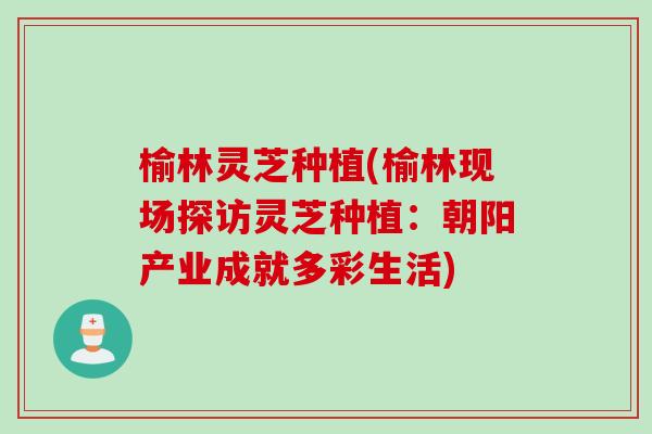 榆林灵芝种植(榆林现场探访灵芝种植：朝阳产业成就多彩生活)