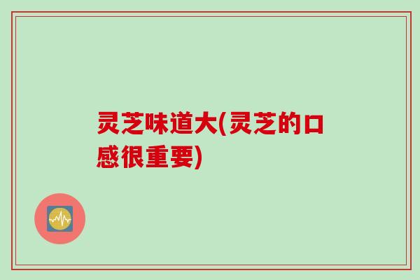 灵芝味道大(灵芝的口感很重要)