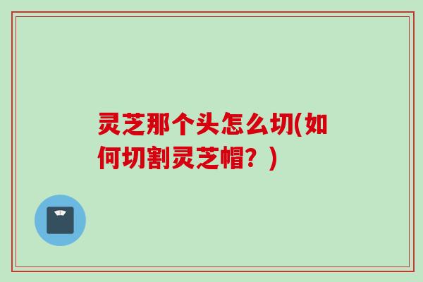 灵芝那个头怎么切(如何切割灵芝帽？)