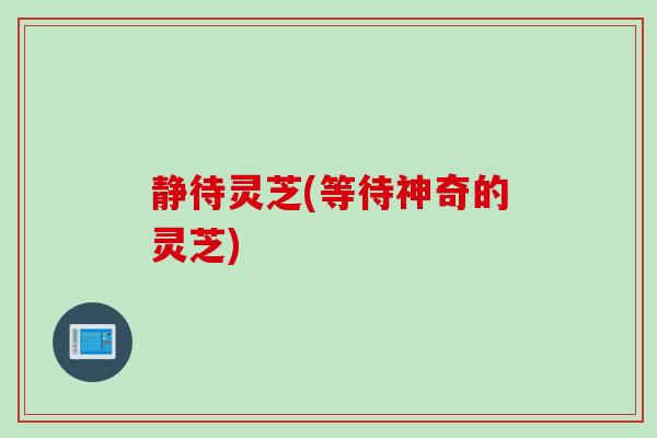 静待灵芝(等待神奇的灵芝)