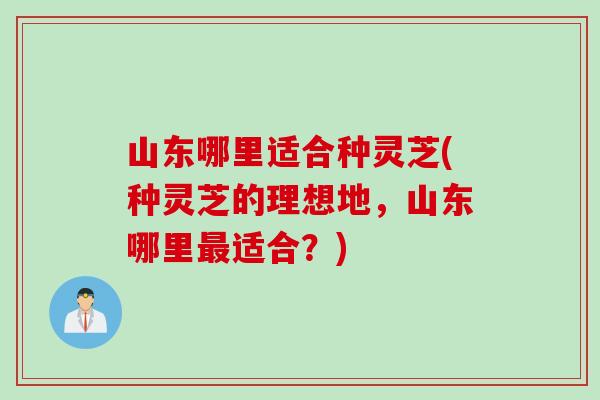 山东哪里适合种灵芝(种灵芝的理想地，山东哪里最适合？)