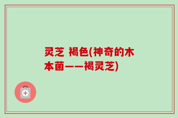 灵芝 褐色(神奇的木本菌——褐灵芝)