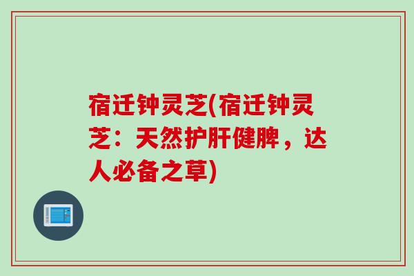宿迁钟灵芝(宿迁钟灵芝:天然健脾,达人必备之草) 宿迁钟灵芝(宿迁钟灵芝:天然健脾,达人必备之草)