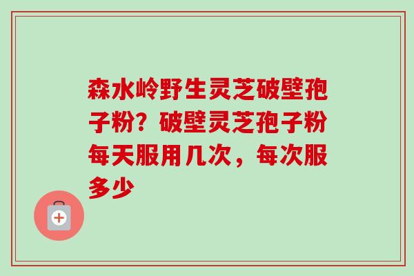 森水岭野生灵芝破壁孢子粉？破壁灵芝孢子粉每天服用几次，每次服多少