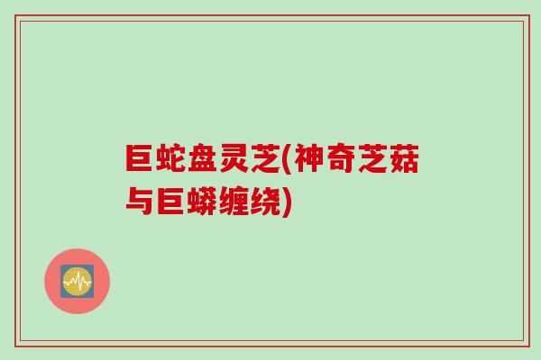 巨蛇盘灵芝(神奇芝菇与巨蟒缠绕)