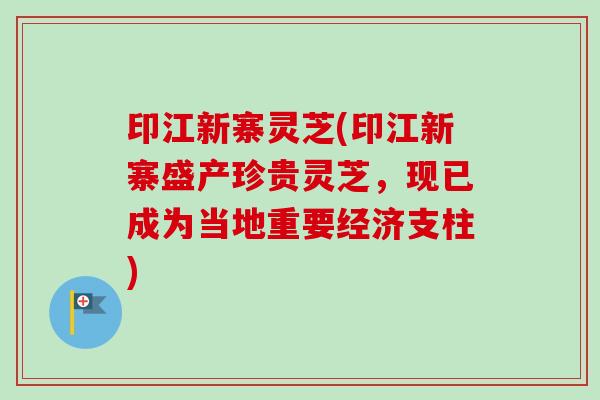 印江新寨灵芝(印江新寨盛产珍贵灵芝，现已成为当地重要经济支柱)