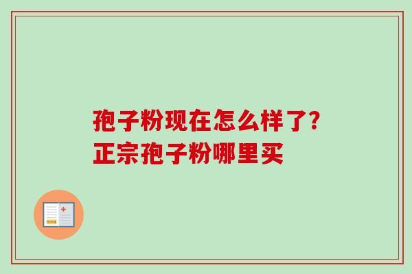 孢子粉现在怎么样了？正宗孢子粉哪里买
