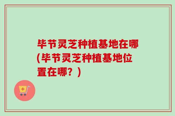 毕节灵芝种植基地在哪(毕节灵芝种植基地位置在哪？)