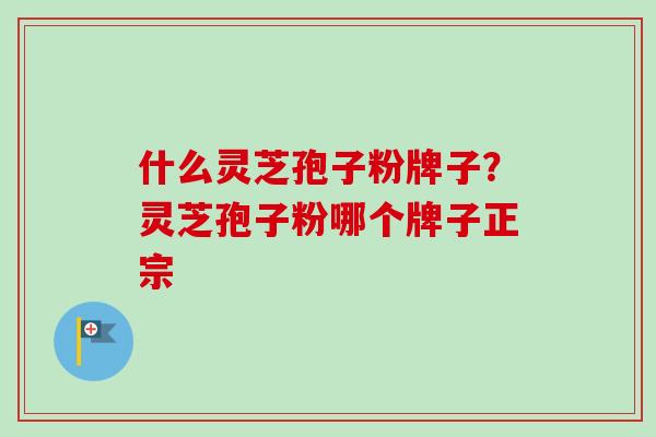 什么灵芝孢子粉牌子？灵芝孢子粉哪个牌子正宗
