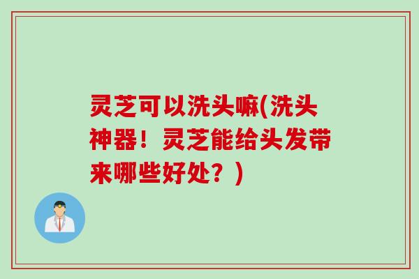 灵芝可以洗头嘛(洗头神器！灵芝能给头发带来哪些好处？)