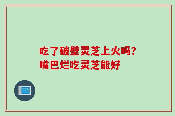 吃了破壁灵芝上火吗？嘴巴烂吃灵芝能好