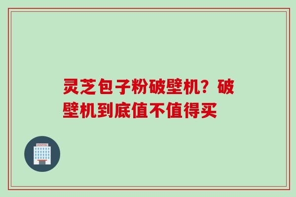 灵芝包子粉破壁机？破壁机到底值不值得买